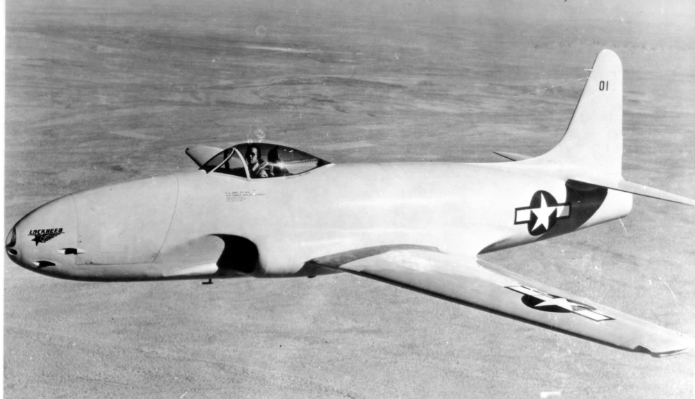 Lockheed XP-80 Shooting Star in flight, 1944