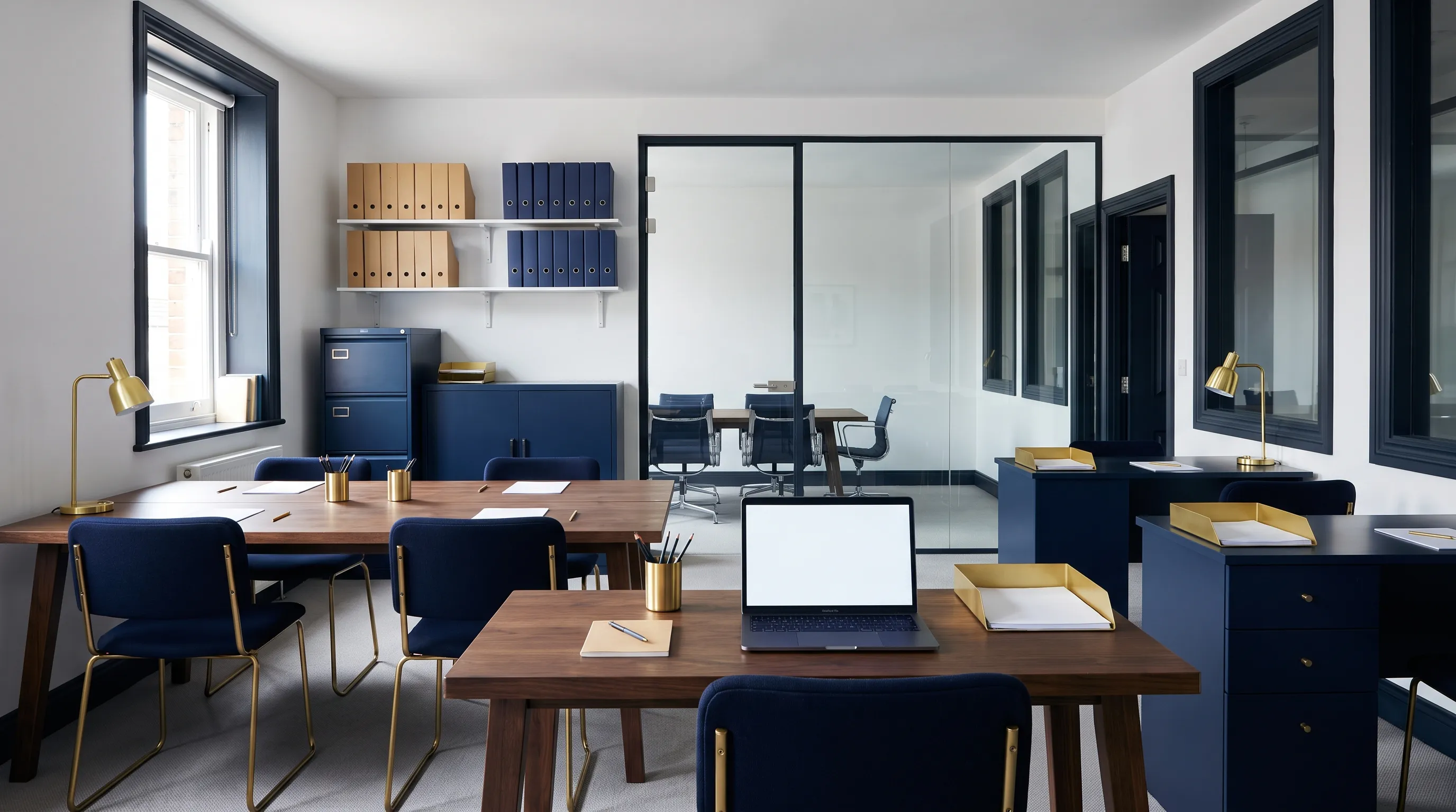 A UK office operations room shows the setting where outsourced marketing is managed and handed over.