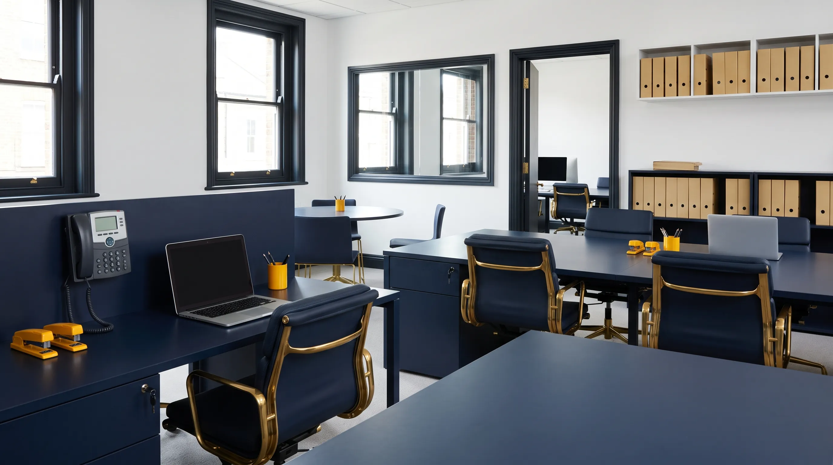 A modest office operations room shows where call enquiries are handled and checked against sales records.