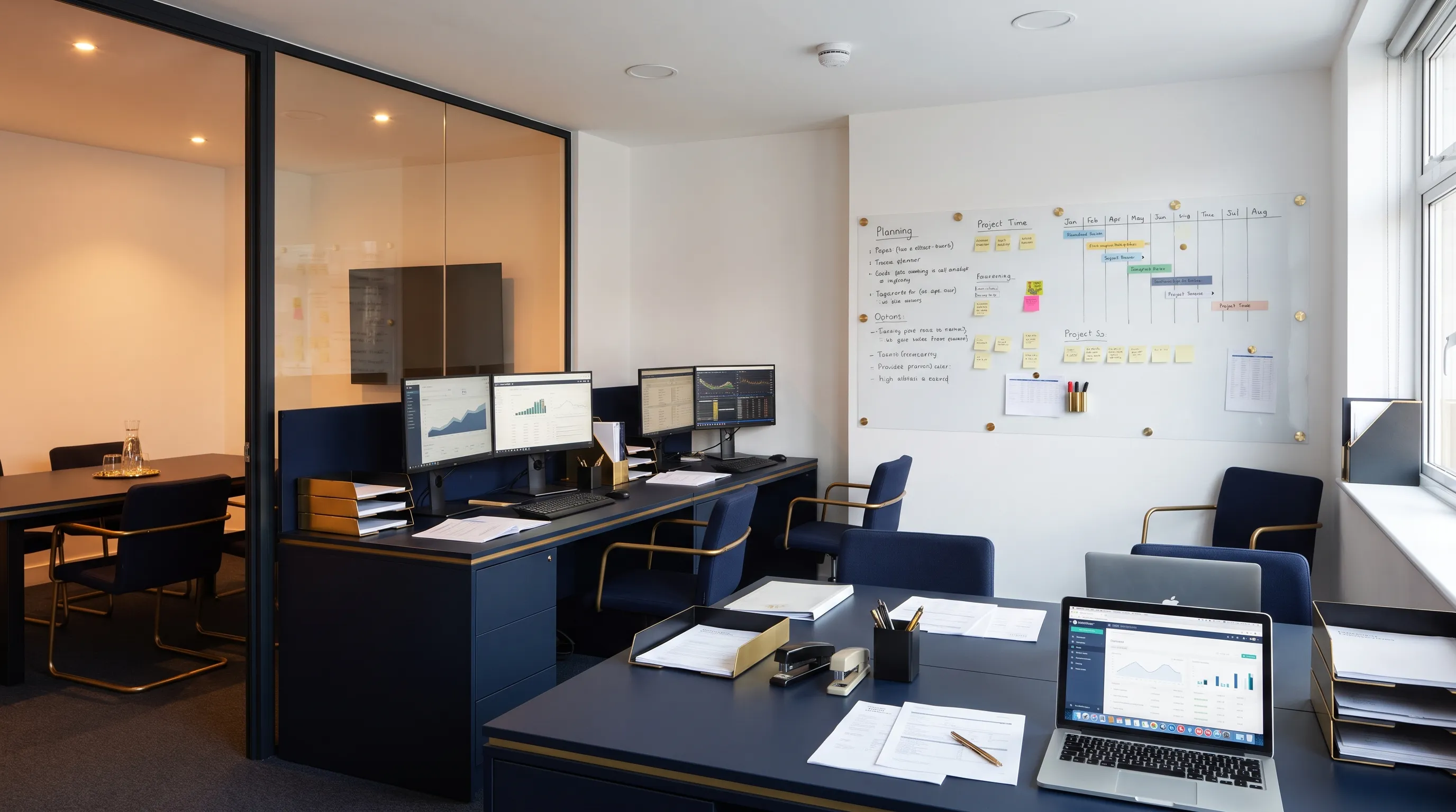 A UK operations room shows where the team handles automation, follow-up and reporting.